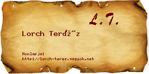 Lorch Teréz névjegykártya
